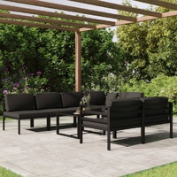 Garden Lounge Set with Cushions Aluminium Anthracite