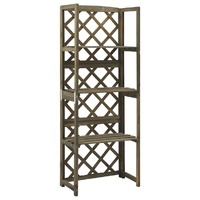 Fir-Wood Climbing Trellis with Three Display Shelves