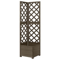 Space-Saving Fir Corner Planter with Climbing Trellis