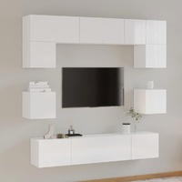 Rellavo Wall-Mounted Media Cabinet Set