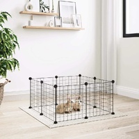 Pet Cage Black 35 by 35 cm Steel Rabbit Hutches Range 3