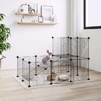 Pet Cage with Door Black 35 by 35 cm Steel