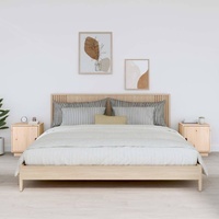 Hirvanel Reversible-Door Bedside Cabinet Pair