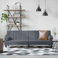 Gelrase Velvet Padded-Arm Sofa Bed