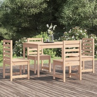 5 Piece Garden Dining Set Solid Pine Wood