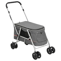 Linen-Fabric Folding Pet Buggy