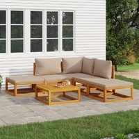 Vunime Modular Acacia Garden Lounge Set