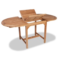 Extending Garden Table (110-160)x80x75cm Solid Teak Wood