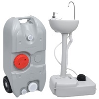 Foot-Pump Camping Handwash Station and Wheeled Water Tank