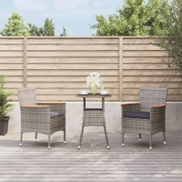 Valivo Glass-Top Cushioned Bistro Set