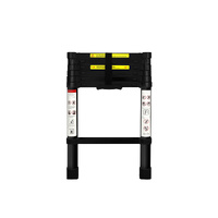  Multipurpose Aluminium Ladder Telescopic 2M Black 2 Meter