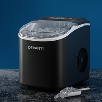 Portable Ice Maker Machine Ice Cube Tray 12kg Bar Countertop Black