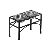  Dual Elevated Raised Pet Dog Feeder Medium
