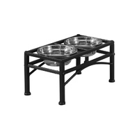  Dual Elevated Raised Pet Dog Feeder Small