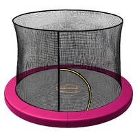 Kahuna 8ft Trampoline Pad and Net - Pink