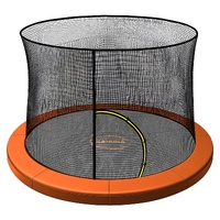 Kahuna 16ft Trampoline Pad and Net - Orange