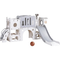 Keezi Kids Slide Swing Set Ball Hoop Rings Football Outdoor Toys