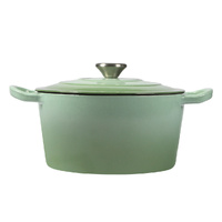  4L Enamel Dutch Oven Pot in Green Colour