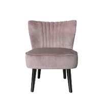  Accent Chair Foot Stool Set Ottoman Pink