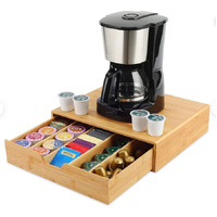 CARLA HOME Bamboo K-Cup Coffee Pod Holder Storage Organizer  for Kitchen, Jewelry and Cosmetic