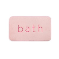 CARLA HOME Extra Thick Memory Foam & Super Comfort Bath Rug Mat for Bathroom (60 x 40 cm, Pink)