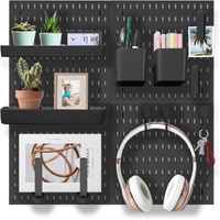 CARLA HOME Pegboard Combination Kit with 4 Pegboards and 18 Accessories Modular Hanging for Wall Organiser