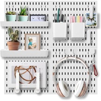 CARLA HOME Pegboard Combination Kit with 4 Pegboards and 18 Accessories Modular Hanging for Wall Organiser