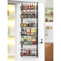 CARLA HOME 6 Tier Adjustable Baskets Over Door Pantry Organiser for Home Kitchen