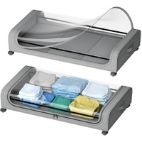 CARLA HOME Set 2 Pcs XXL Under Bed Rolling Storage Containers with 50L Large Capacity and Wheels