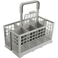 CARLA HOME 8 Slot Universal Dishwasher Cutlery Basket with Handle and Lid which Fits Most Brands (240mm X 135mm X 122mm)