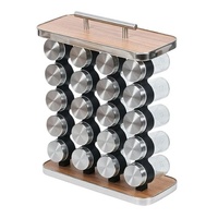 CARLA HOME 20-Jar Spice Rack Organizer Storage for Kitchen Countertop or Cabinet