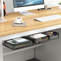 CARLA HOME 3?Pack Under Desk Storage Drawers Hidden Pull?Out Organizer for Office & Home