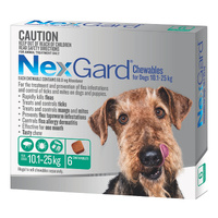 Nexgard Large Dogs 10.1-25Kg Green 6pk
