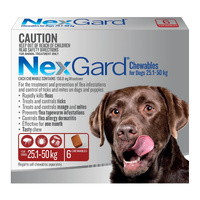 Nexgard XLarge Dogs 25.1 - 50kg Red 6pk