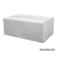480x280x180mm White RSC Carton  Durable Cardboard Carton 50 Pack
