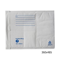 360x485mm White Padded Envelope with Printed Address Lines 100 Pack