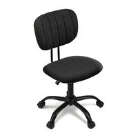 Artiss Armless Office Chair with Wheels, Ergonomic 360° Swivel Home Office Desk Chair, Height Adjustable Computer Task Chair with Fabric Back and Seat
