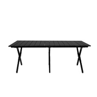  Folding Camping Table Chair Set Black