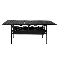  Folding Camping Table Portable Black
