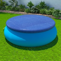 Aquabuddy Pool Cover Fit 2.44m Round Above-ground Ring Swimming Pool Blanket Blue