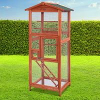 Bird Cage 72cm x 60cm x 168cm Pet Cages Large Aviary Parrot Carrier Travel Canary Wooden XL