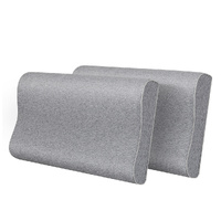 Dreamz Memory Foam Pillow Pillowcase Supprt Grey Rebound