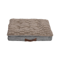  Dog Calming Bed Pet Cat Removable M Khaki Medium