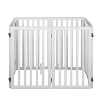  Wooden Pet Gate Dog Fence Safety White 10 Pack