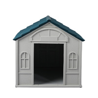  Dog Kennel Outdoor Indoor Pet Plastic XL Blue