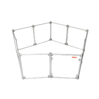  Pet Playpen Transparent Acrylic Clear Folding Dog Fence Kennel 10 Panel