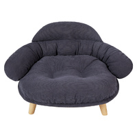 Pawz Elevated Pet Dog Cat Sofa Bed Couch XL Size Grey