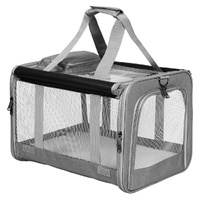 Pawz 3 in 1 Pet Soft Crate Dog Cat Carrier XL Size Grey
