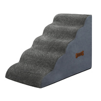 Pawz 5 Steps Pet Stairs Dog Ramp High Density Foam Grey