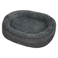 Pawz Orthopedic Plush Dog Bed Soft Washable Pet Bed Grey Cosy Cushion M Size